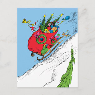 Grinch & Max Runaway Sleigh Postkarte