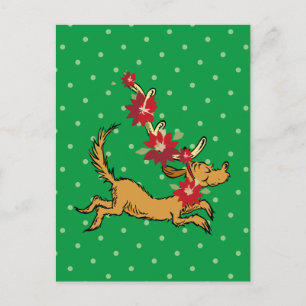 Grinch Max Weihnachts-Poinsettie Postkarte