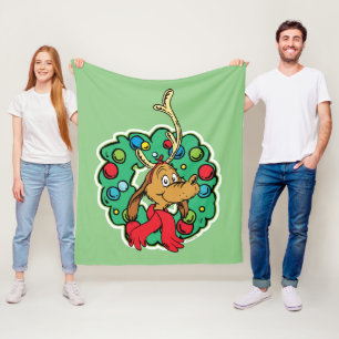 Grinch Max-Weihnachtskranz Fleecedecke