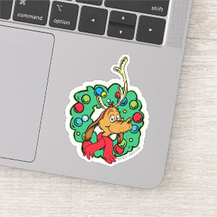 Grinch Maximaler Weihnachtskranz Aufkleber