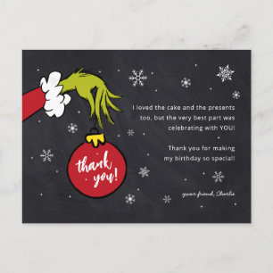 Grinch Mean One Geburtstag Danke Postkarte