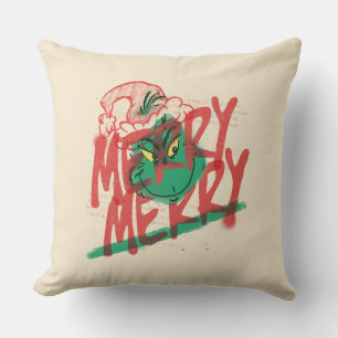 Grinch Merry Merry Grunge Grafik Kissen