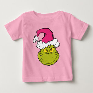Grinch mit rosa Santa-Hut Baby T-shirt