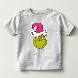 Grinch mit rosa Santa-Hut Kleinkind T-shirt