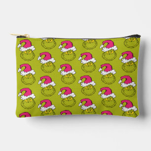 Grinch mit rosa Santa-Hut Zubehörtasche
