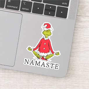 Grinch Namaste Weihnachtsmann Aufkleber
