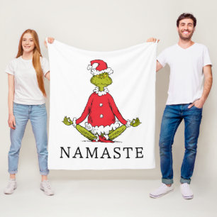 Grinch Namaste Weihnachtsmann Fleecedecke