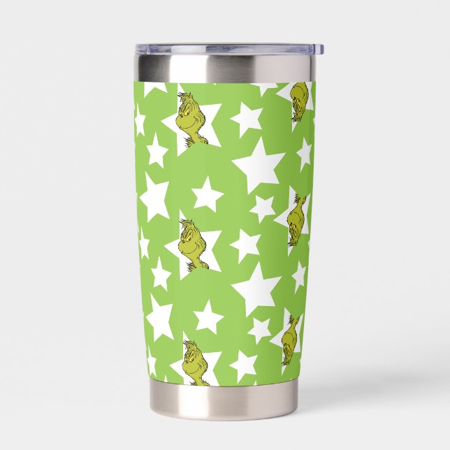 Grinch Peeking Star Pattern Thermobecher (Links)