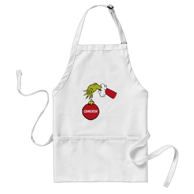Grinch | Personalisierter Name Schürze (Vorne)