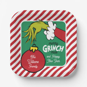 Grinch Personalisierter Weihnachtsschmuck Pappteller