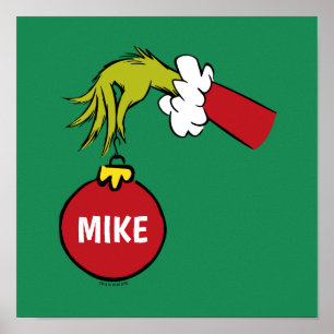 Grinch   Personalisierter Weihnachtsschmuck Poster