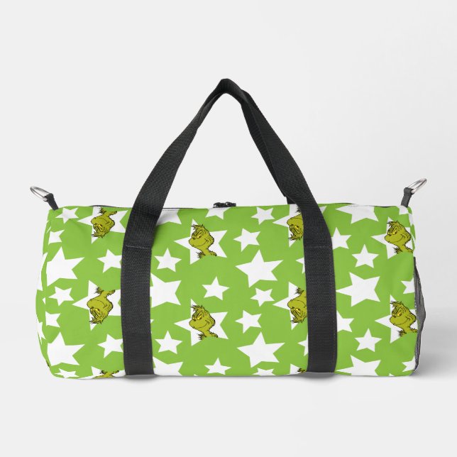 Grinch schaut Sternenmuster Duffle Bag (Vorderseite)
