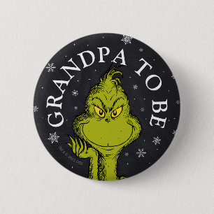 Grinch-Schultafel-Baby-Party Opa Button