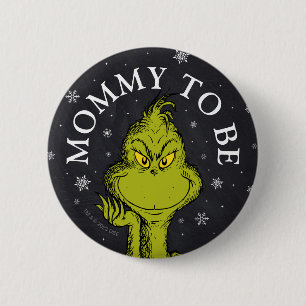 Grinch-Schultafel-Baby-Party werdende Mutter Button
