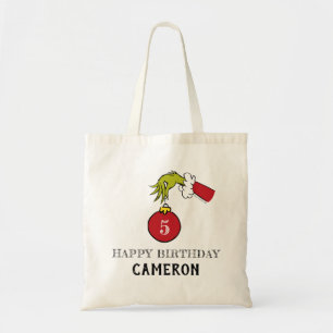 Grinch-Schultafel-Geburtstag Tragetasche