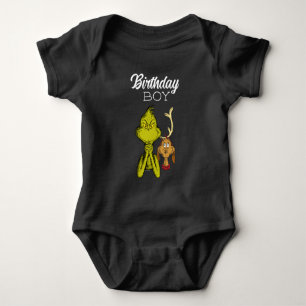 Grinch-Schultafel Geburtstagsjunge Baby Strampler