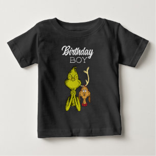 Grinch-Schultafel-Geburtstagsjunge Baby T-shirt