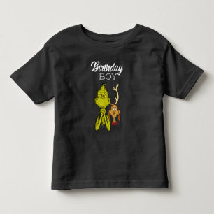 Grinch-Schultafel-Geburtstagsjunge Kleinkind T-shirt