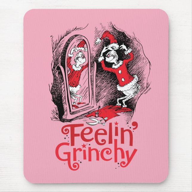 Grinch | Sich grinchig fühlen Mousepad (Vorne)