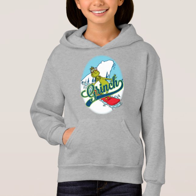 Grinch Snowboarding Hoodie (Vorderseite)