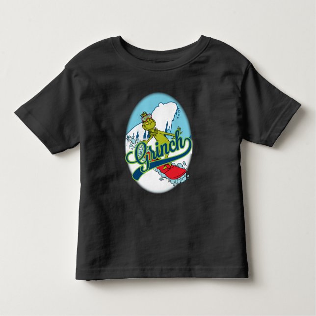 Grinch Snowboarding Kleinkind T-shirt (Vorderseite)