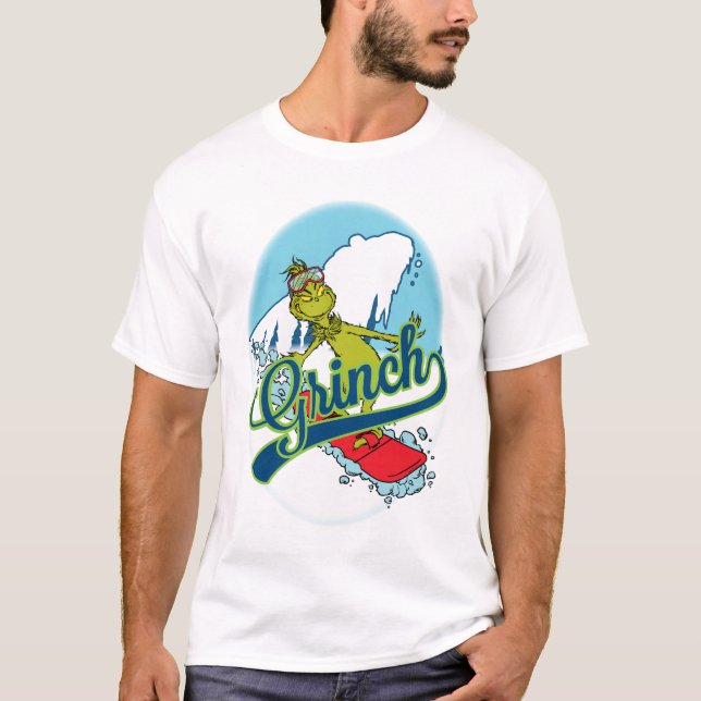Grinch Snowboarding T-Shirt (Vorderseite)