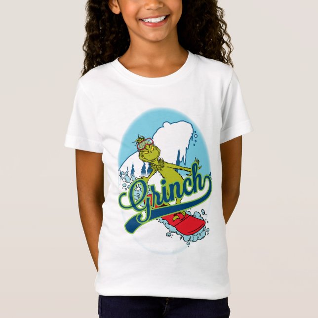 Grinch Snowboarding T-Shirt (Vorderseite)