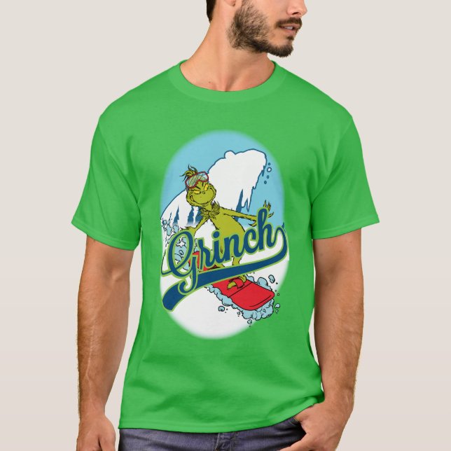 Grinch Snowboarding T-Shirt (Vorderseite)