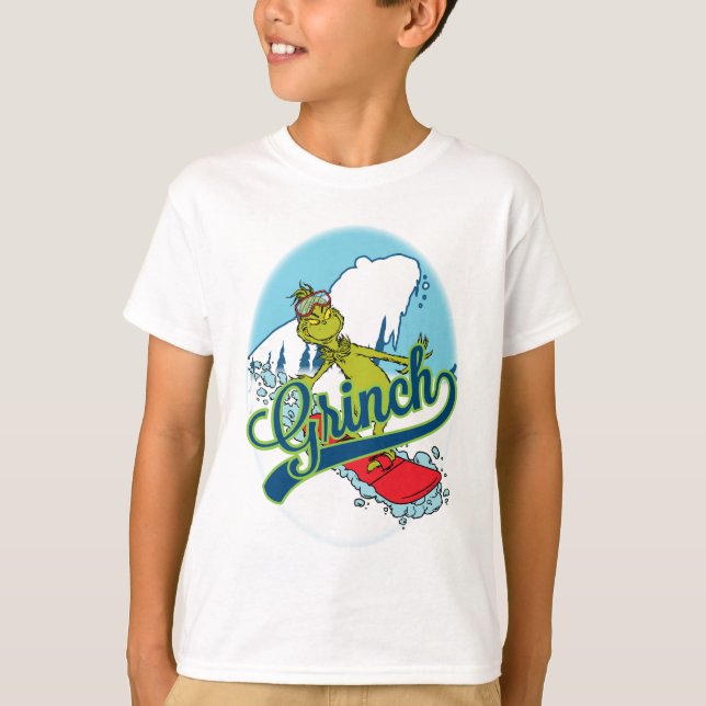 Grinch Snowboarding T-Shirt (Vorderseite)
