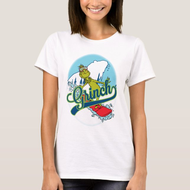 Grinch Snowboarding T-Shirt (Vorderseite)