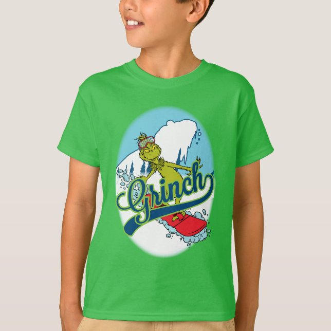 Grinch Snowboarding T-Shirt (Vorderseite)