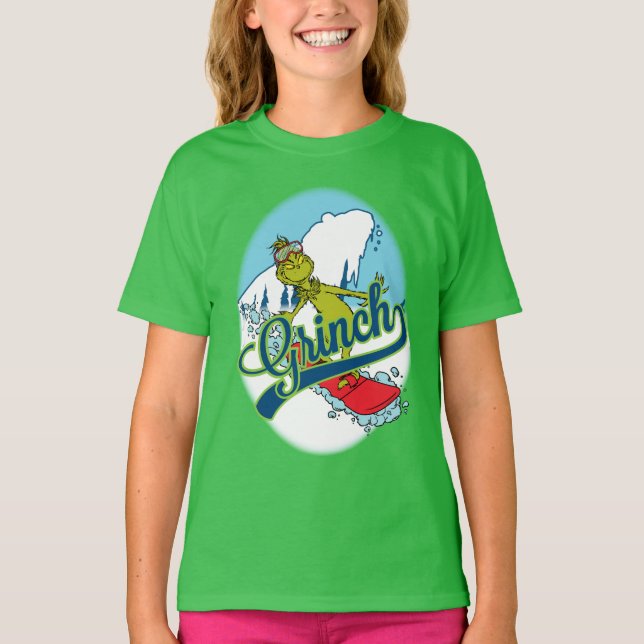 Grinch Snowboarding T-Shirt (Vorderseite)