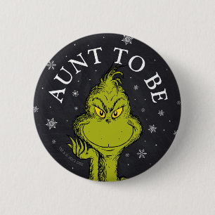 Grinch Tafel Baby Shower Tante wird es Button