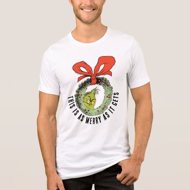 Grinch | This Is As Merry As It Gets Tri-Blend Shirt (Vorderseite)