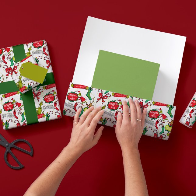 Grinch Unartig oder Nett Muster Geschenkpapier (Von Creator hochgeladen)
