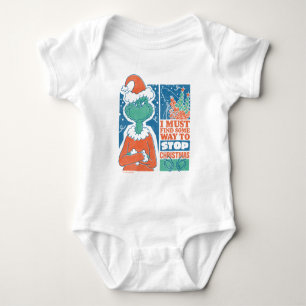 Grinch Weihnachten stoppen Vintage Grafik Baby Strampler