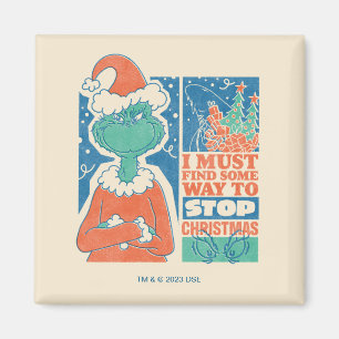Grinch Weihnachten Stoppen Vintage-Grafik Magnet