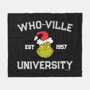 Grinch Who-ville Universität Est 1957 Fleecedecke
