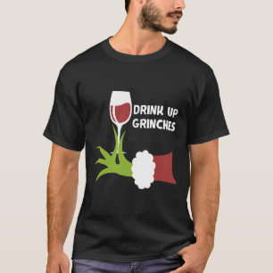 Grinches trinken Weihnachten Feiertag Happy Wine T-Shirt