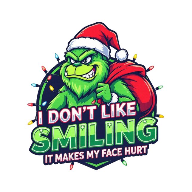 Grinchiger Bigfoot, ich mag nicht lächeln Sweatshirt (Von Creator hochgeladen)
