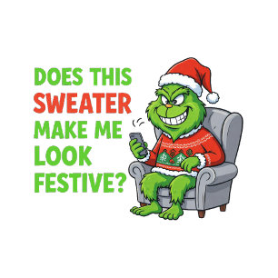 Grinchiger Bigfoot-Winterpullover Sweatshirt