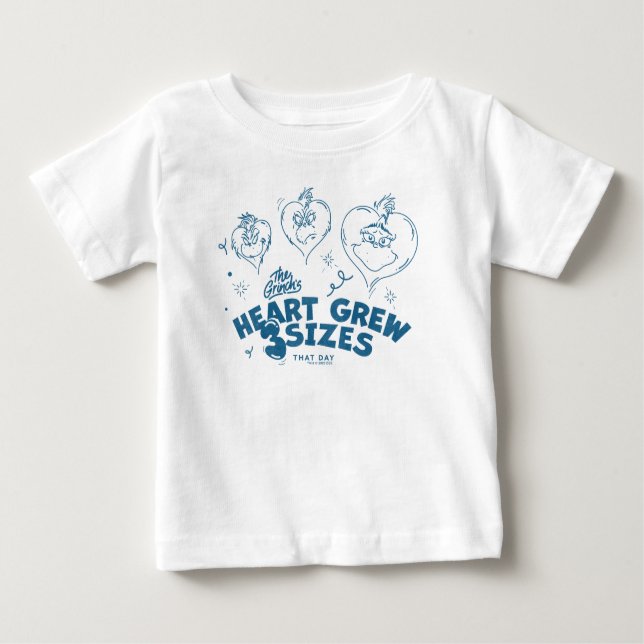 Grinch's Heart wuchs um 3 Größen Baby T-shirt (Vorderseite)