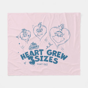 Grinch's Heart wuchs um 3 Größen Fleecedecke