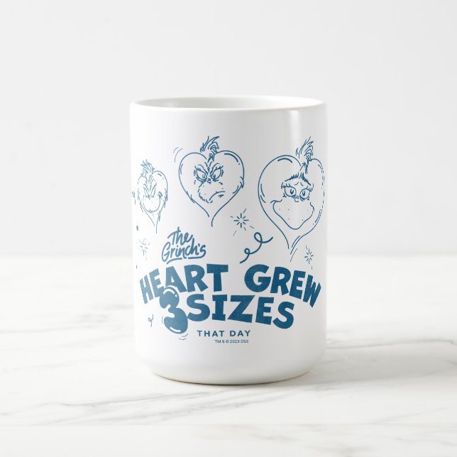 Grinch's Heart wuchs um 3 Größen Kaffeetasse (Mittel)