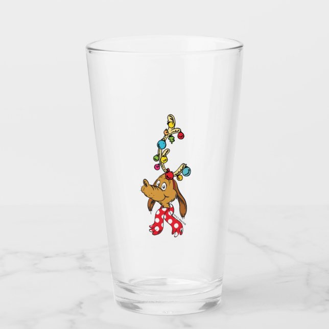 Grinchs Max | Frohe Wer-festtage Glas (Vorderseite)