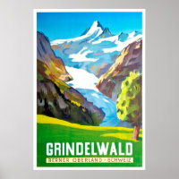 Grindelwald, Bergspitze, Schweiz, Vintag