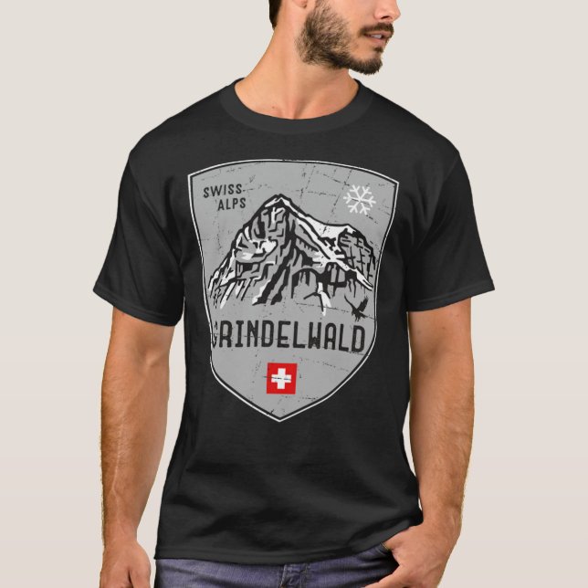 Grindelwald Mountain Switzerland Emblem  Classic T T-Shirt (Vorderseite)