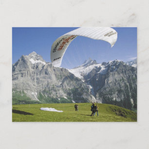 Grindelwald Paragliding Postkarte