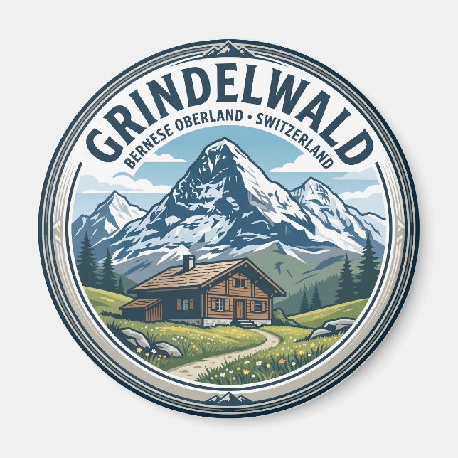 GRINDELWALD Schweiz Magnet (Vorne)