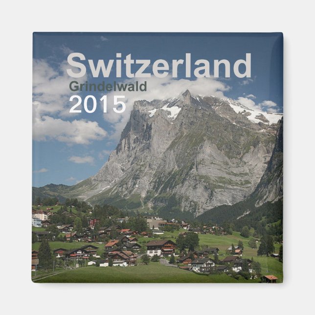 Grindelwald Schweiz Magnet-Wandel Jahr Magnet (Vorne)